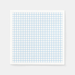 Servilleta De Papel Trellis Baby Blue - Blanco
