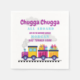 Servilleta De Papel Tren a Chugga Choo Personalizado Cualquier cumplea