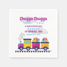 Tren Chugga Choo Personalizado segundo cumpleaños