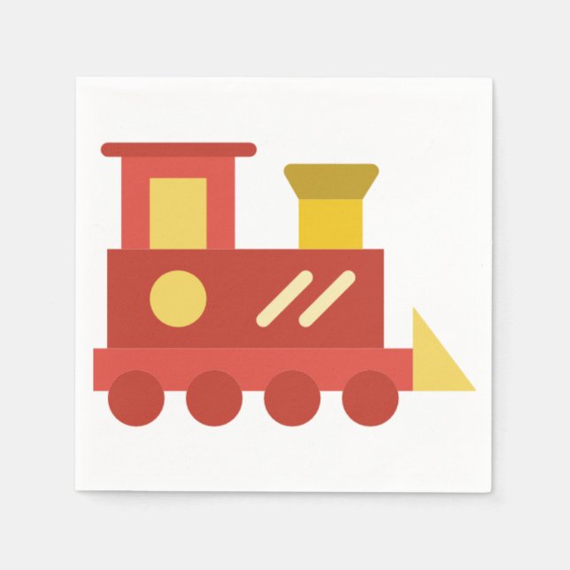 Servilleta De Papel tren de juguete (Anverso)