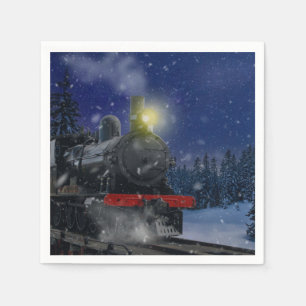Servilleta De Papel Tren de Navidad en la nieve