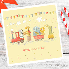 Servilleta De Papel Tren musical para los niños de animales salvajes