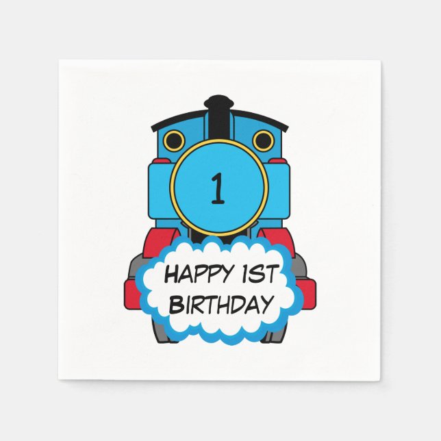 Servilleta De Papel Tren Napkins Happy Birday (Anverso)