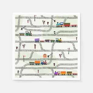 Servilleta De Papel Tren y pistas para niños de ferrocarril
