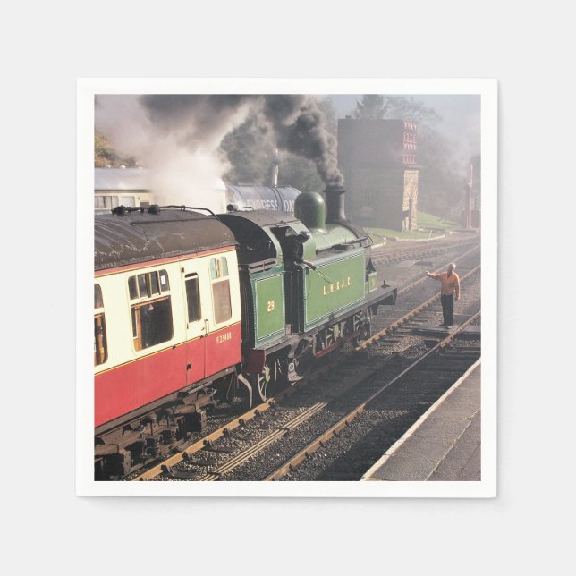 SERVILLETA DE PAPEL TRENES DE VAPOR (Anverso)