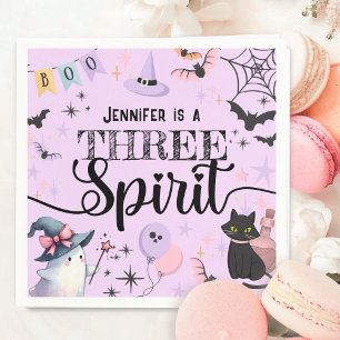 Servilleta De Papel Tres fantasmas espirituales Halloween tercer cumpl