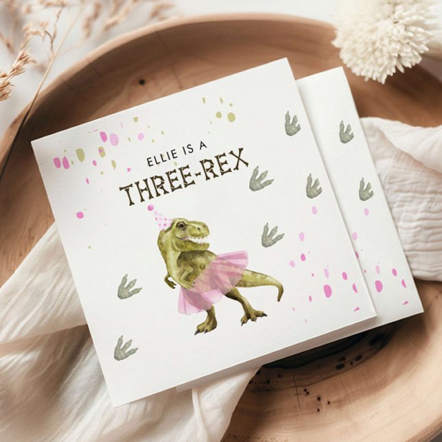 Servilleta De Papel Tres fiestas de cumpleaños de dinosaurios de Tutu  (Subido por el creador)