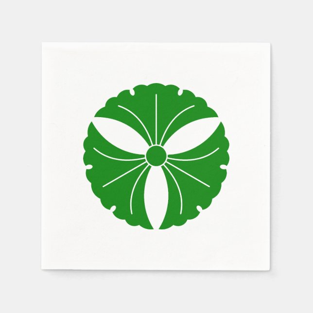 Servilleta De Papel Tres hojas de ginkgo (Anverso)