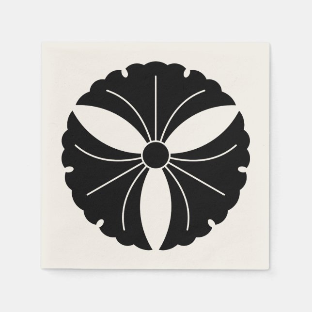 Servilleta De Papel Tres hojas de ginkgo (Anverso)