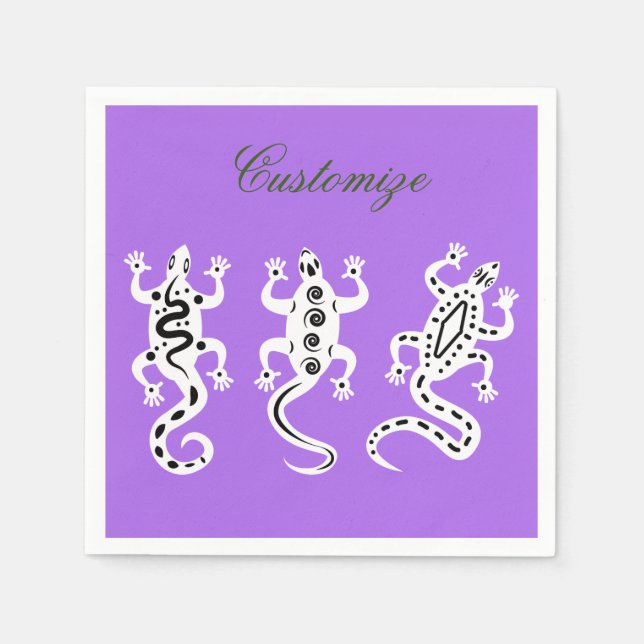 Servilleta De Papel Tres Lizards Thunder_Cove Estilo Suroeste (Anverso)