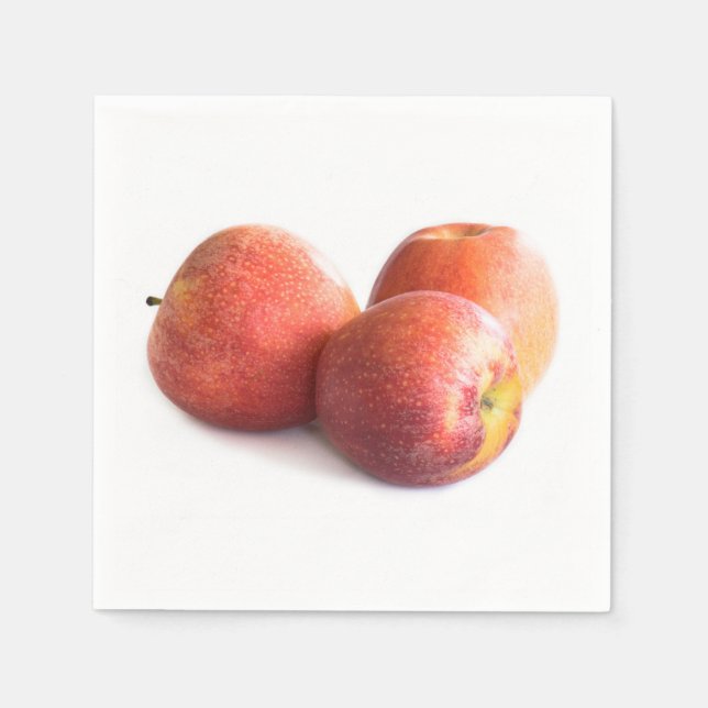 Servilleta De Papel Tres manzanas rojas (Anverso)
