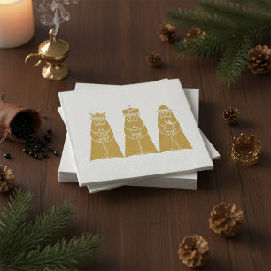 Servilleta De Papel Tres Reyes Magos Natividad Moderna Reyes