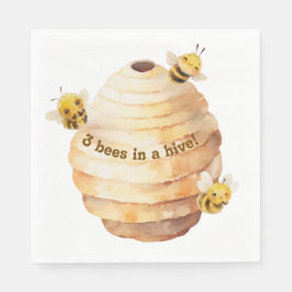 Servilleta De Papel Tres servilletas de abejas
