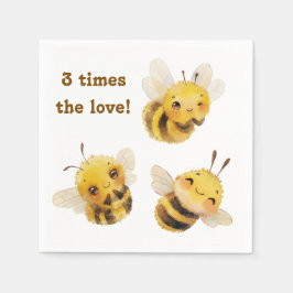 Servilleta De Papel Tres servilletas de abejas