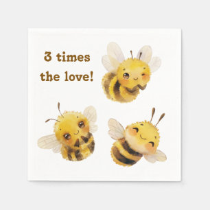 Servilleta De Papel Tres servilletas de abejas