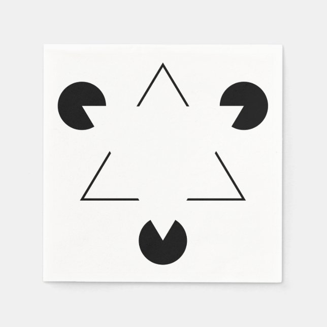 Servilleta De Papel Triángulo de Kanizsa (Anverso)