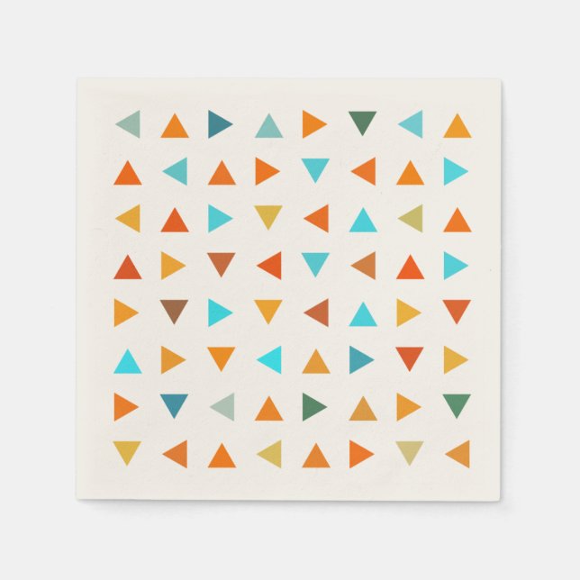 Servilleta De Papel triángulos coloridos (Anverso)