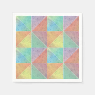 Servilleta De Papel Triángulos de Acuarela de Colores Pastel Arte Geom