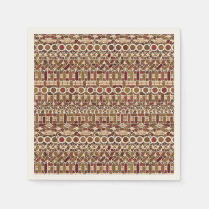 Servilleta De Papel Tribal Batik - marrón y marrón