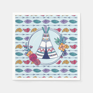 Servilleta De Papel Tribal Cute Teepee Boho