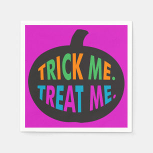 Servilleta De Papel Trick me trata, Halloween multicolor
