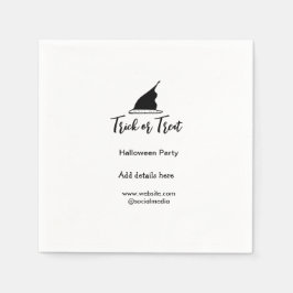 Servilleta De Papel Trick o tratar la fiesta de Halloween gorra negro 