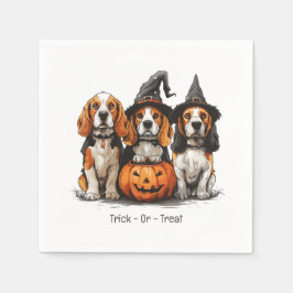 Servilleta De Papel Trick O Treat Halloween Beagle Dogs