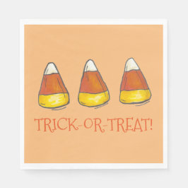 Servilleta De Papel Trick o Trek Felices Candy Corn Candies de Hallowe