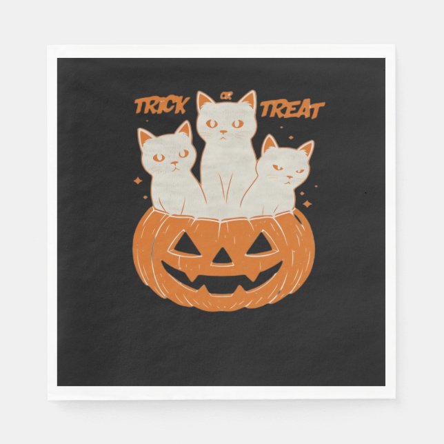 Servilleta De Papel Trick o Tret cats Classic T-Shirt (Anverso)