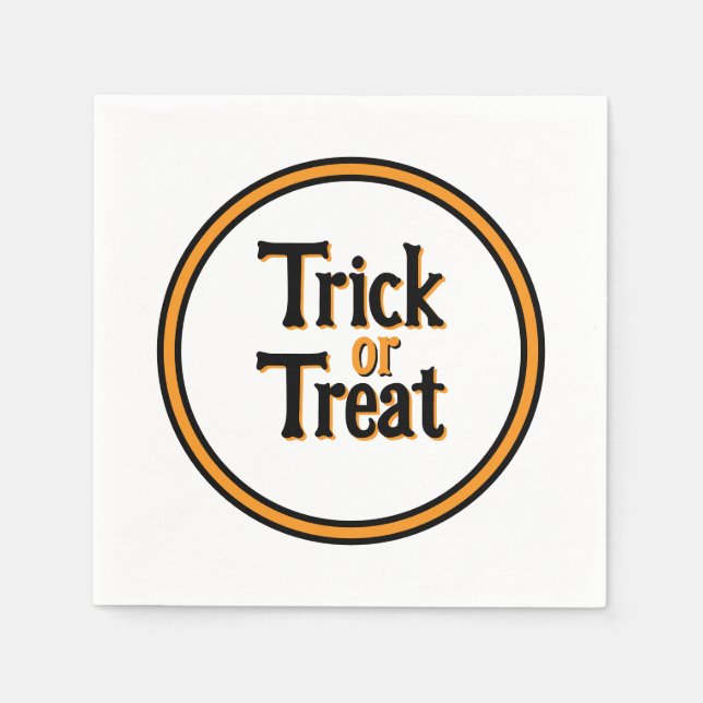 Servilleta De Papel Trick or Treat Halloween (Anverso)