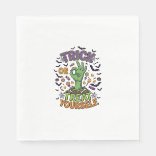 Servilleta De Papel Trick Or Treat Yourself Mano de Zombie Halloween C