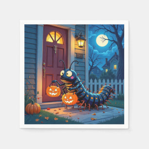 Servilleta De Papel Trick or Treating de la Cienpiés de Halloween