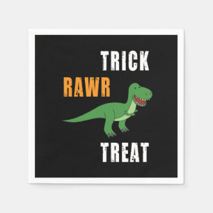 Servilleta De Papel Trick Rawr Treat Cute Halloween Tyrannosaurus Rex