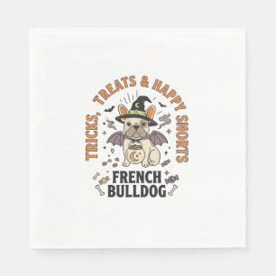 Servilleta De Papel Trickster de Bulldog Francés de Halloween