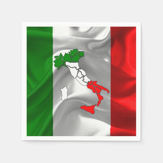 Servilleta De Papel Tricolor italiano (Anverso)