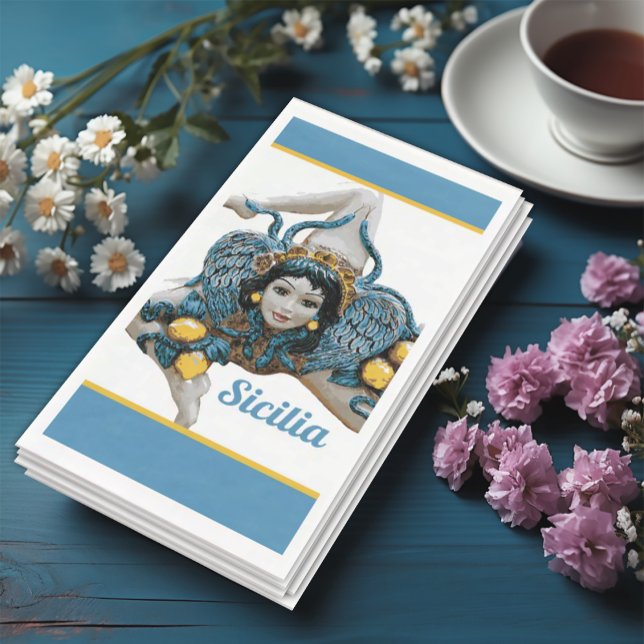 Servilleta De Papel Trinacria de Sicilia, símbolo de tres patas (Sicilia)