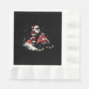 Servilleta De Papel Trineo Motorizado de Santa Claus Divertido Navidad