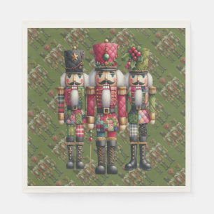 Servilleta De Papel Trío de Cascanueces Navideños de Patchwork Caprich