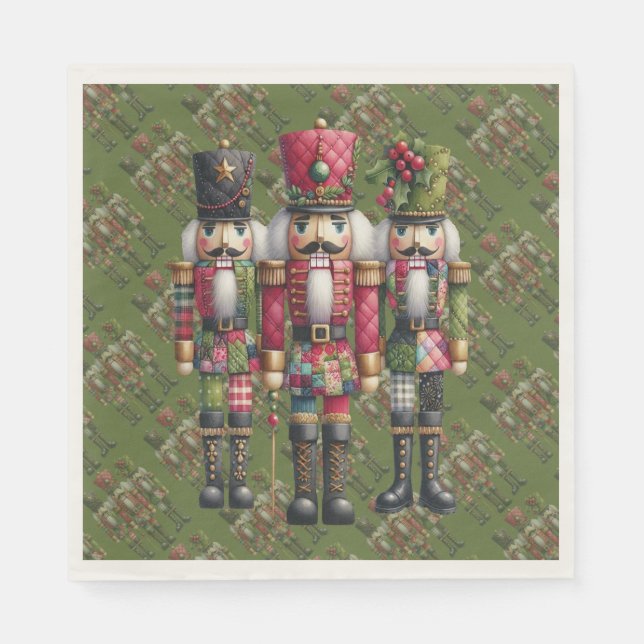 Servilleta De Papel Trío de Cascanueces Navideños de Patchwork Caprich (Anverso)