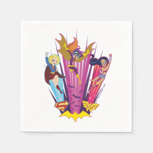Servilleta De Papel Trío de Chicas Super Hero de DC