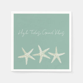 Servilleta De Papel Trío de Estrellas de Mar al Acuarela