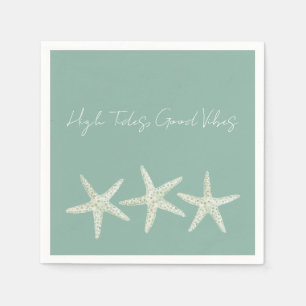 Servilleta De Papel Trío de Estrellas de Mar al Acuarela