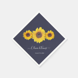 Servilleta De Papel trío de girasol no2 para bodas