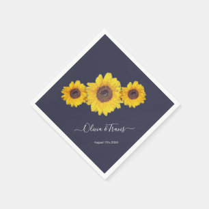 Servilleta De Papel trío de girasol no2 para bodas