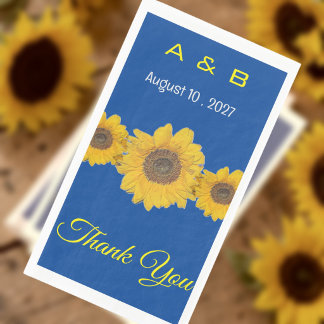 Servilleta De Papel Trio de girasoles - recuerdos de boda