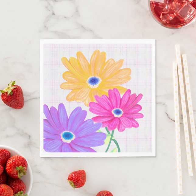 Servilleta De Papel Trio of Joy: Bright Floral  (In situ)