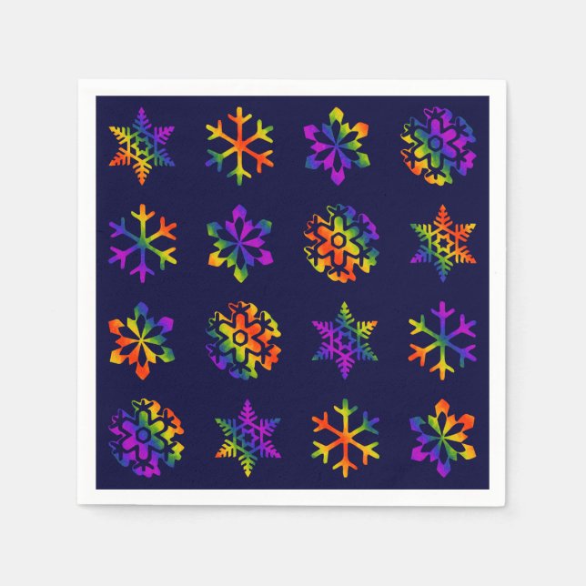 Servilleta De Papel Trippy Snowflakes (Anverso)