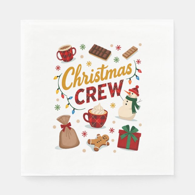 Servilleta De Papel Tripulación de Navidad (2) (Anverso)