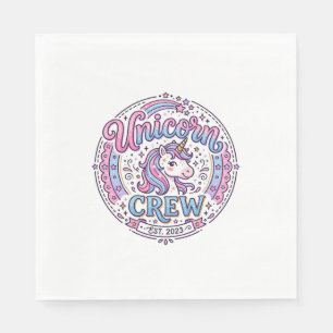 Servilleta De Papel Tripulación de Unicornio Diseño juguetón bajo dema