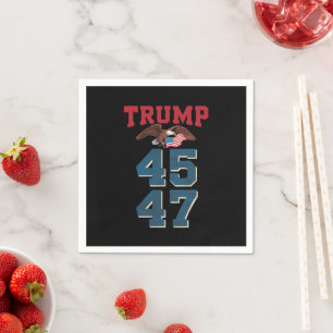 Servilleta De Papel Triunfador Trump Patriótico Ganó 45 y 47 Victoria